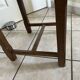 Wood and straw stool