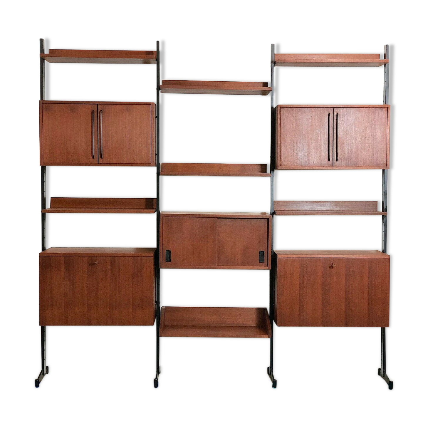 Modular storage cabinet and bookcase. Italy, 60s