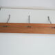 Vintage wall coat rack with three large hooks