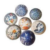 Mismatched Asian bowls and cups