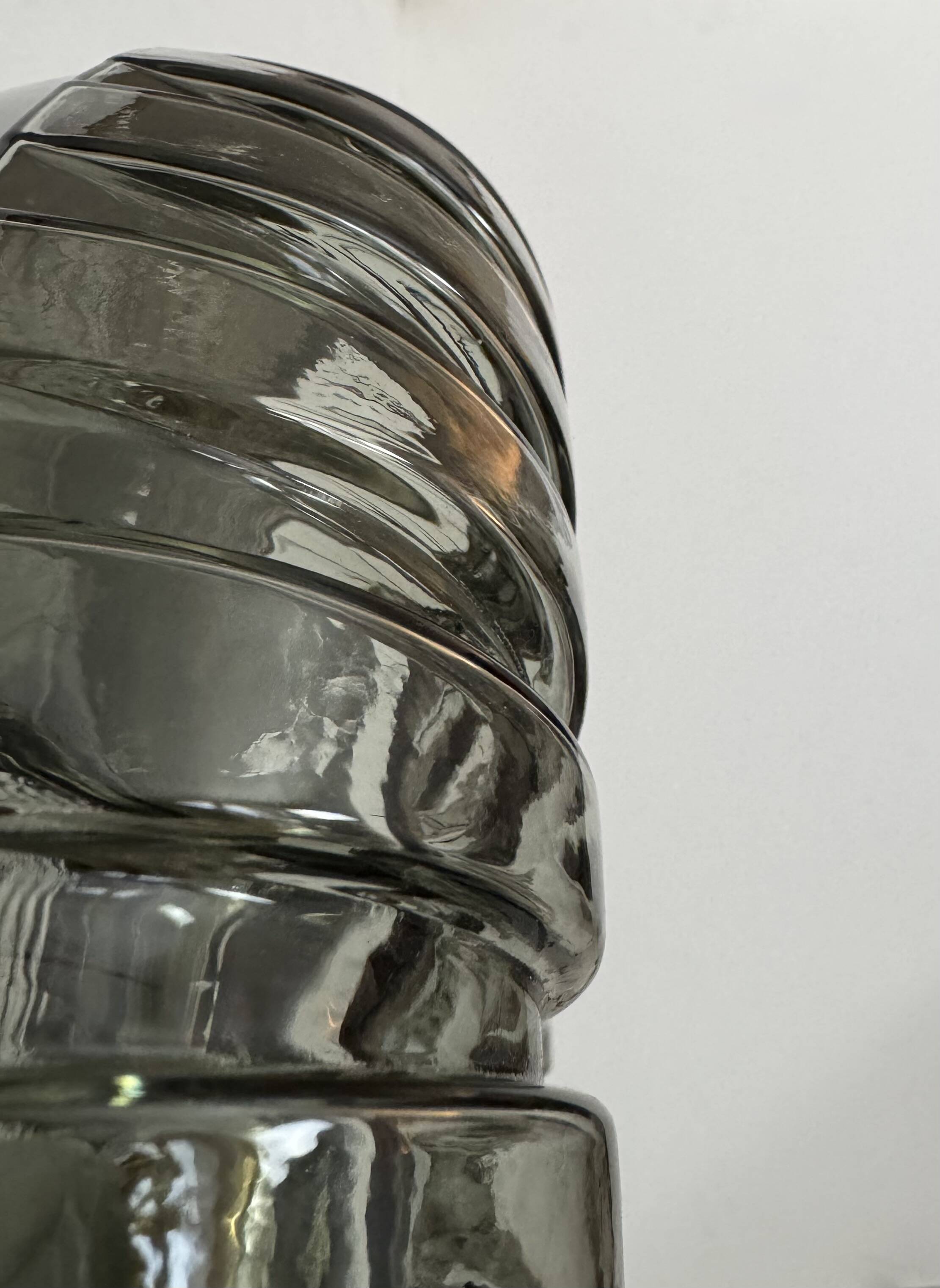 Vintage wall light, Murano glass and polished stainless steel, Italy, 1960.