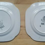 Pair of plates Flowers Saint Amand
