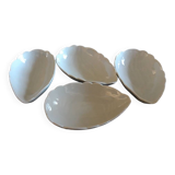 set of 4 white avocado bowls by Philippe Deshoulières