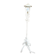 Metal garden lamp with cracked white paint - 1960s