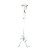 Metal garden lamp with cracked white paint - 1960s