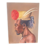 Signed African portrait