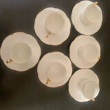 Set of 6 coffee cups and saucers
