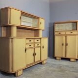 High beech rows, 1950s, set of 2