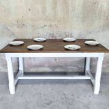 Solid wood farm table