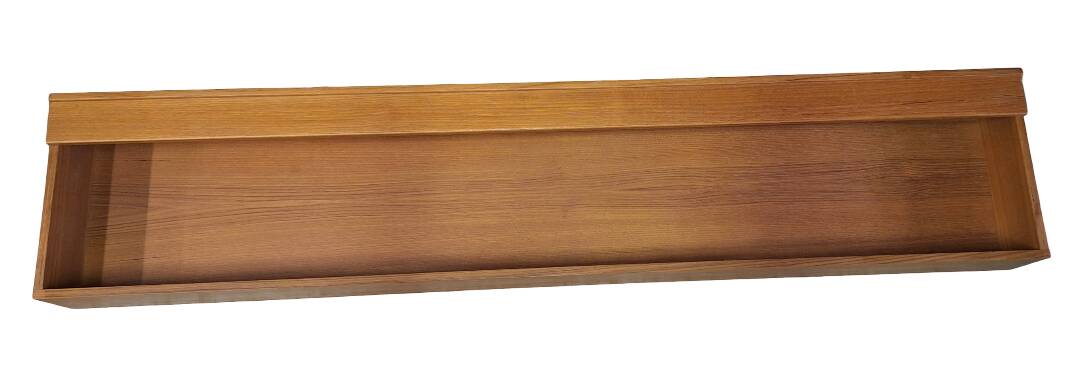 Extra long floating sideboard / wall shelf in teak 210 cm, Denmark 1960s