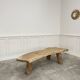 Half-moon wooden coffee table/bed foot