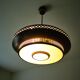Midcentury ceiling light in black metal & brass, Czechoslovakia 1970s