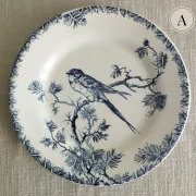 Gien "Provençal" - Set of 3 flat plates Ø 23 cm swallows