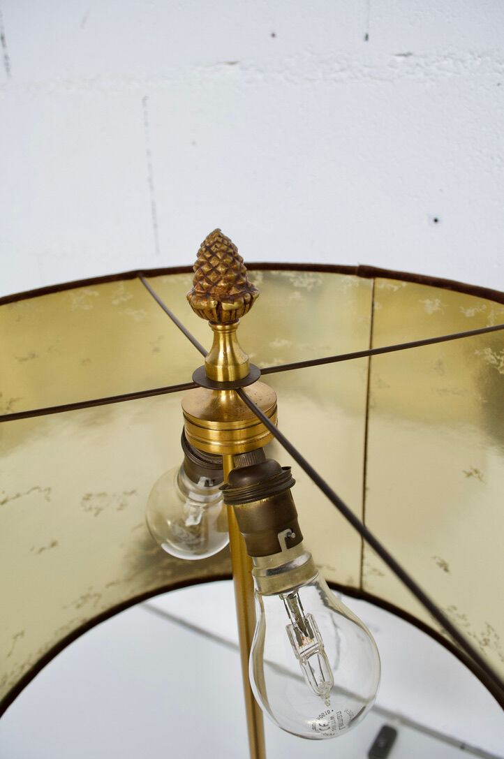 PAIR OF GILDED METAL LAMPS  70'
