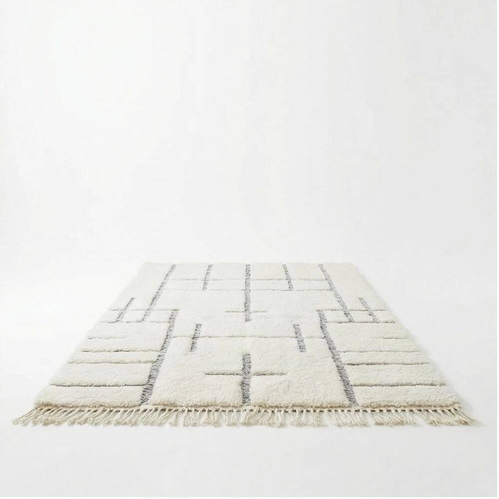Aman graphic Berber wool rug