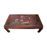 Table basse laque rouge japonaise