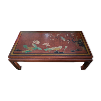 Table basse laque rouge japonaise