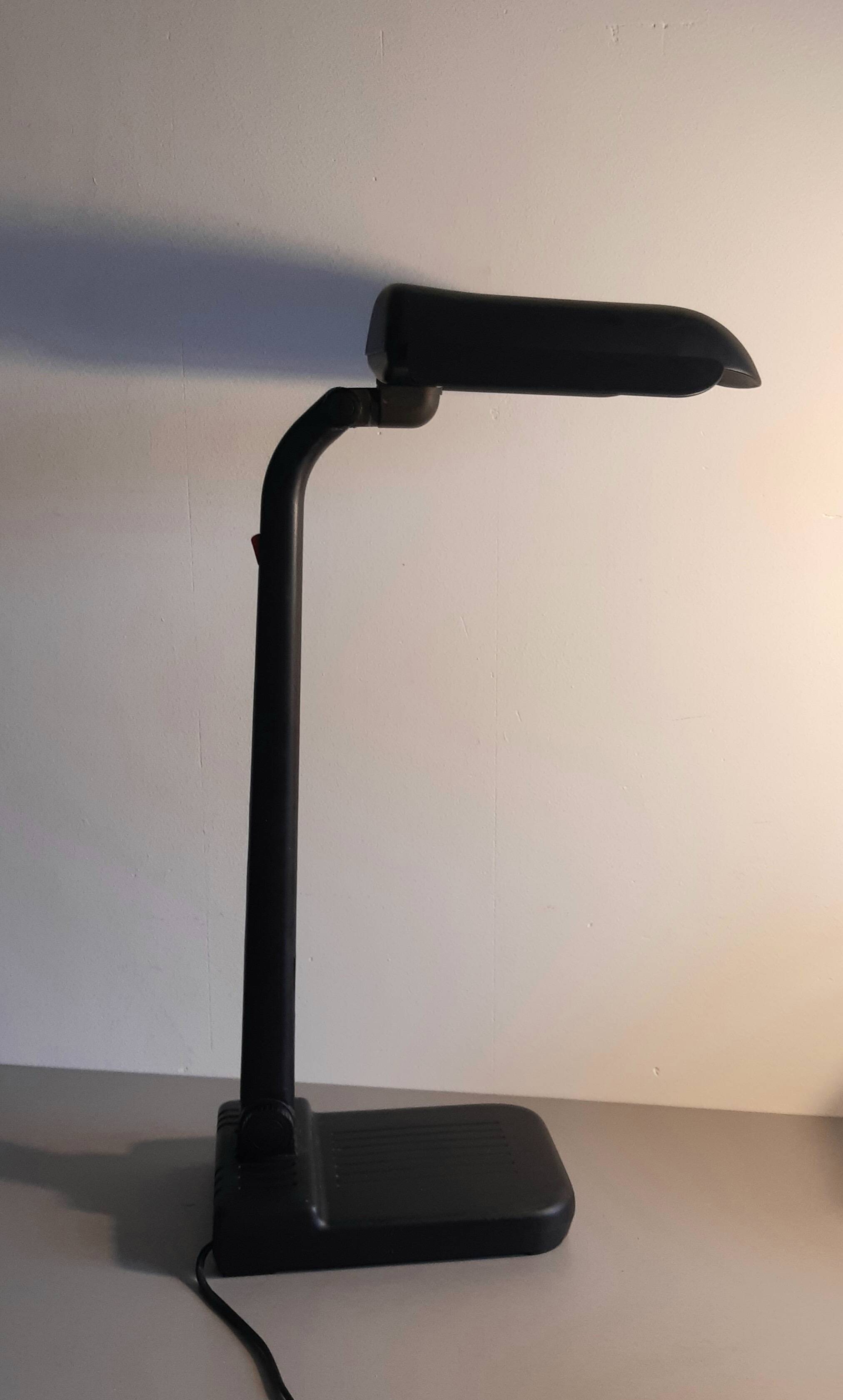 Vintage industrial black LIVAL desk lamp