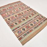 5x7 Turkish Persian Kilim Rug, Wool Area Rug, Ruuged Carpet, 146x224Cm
