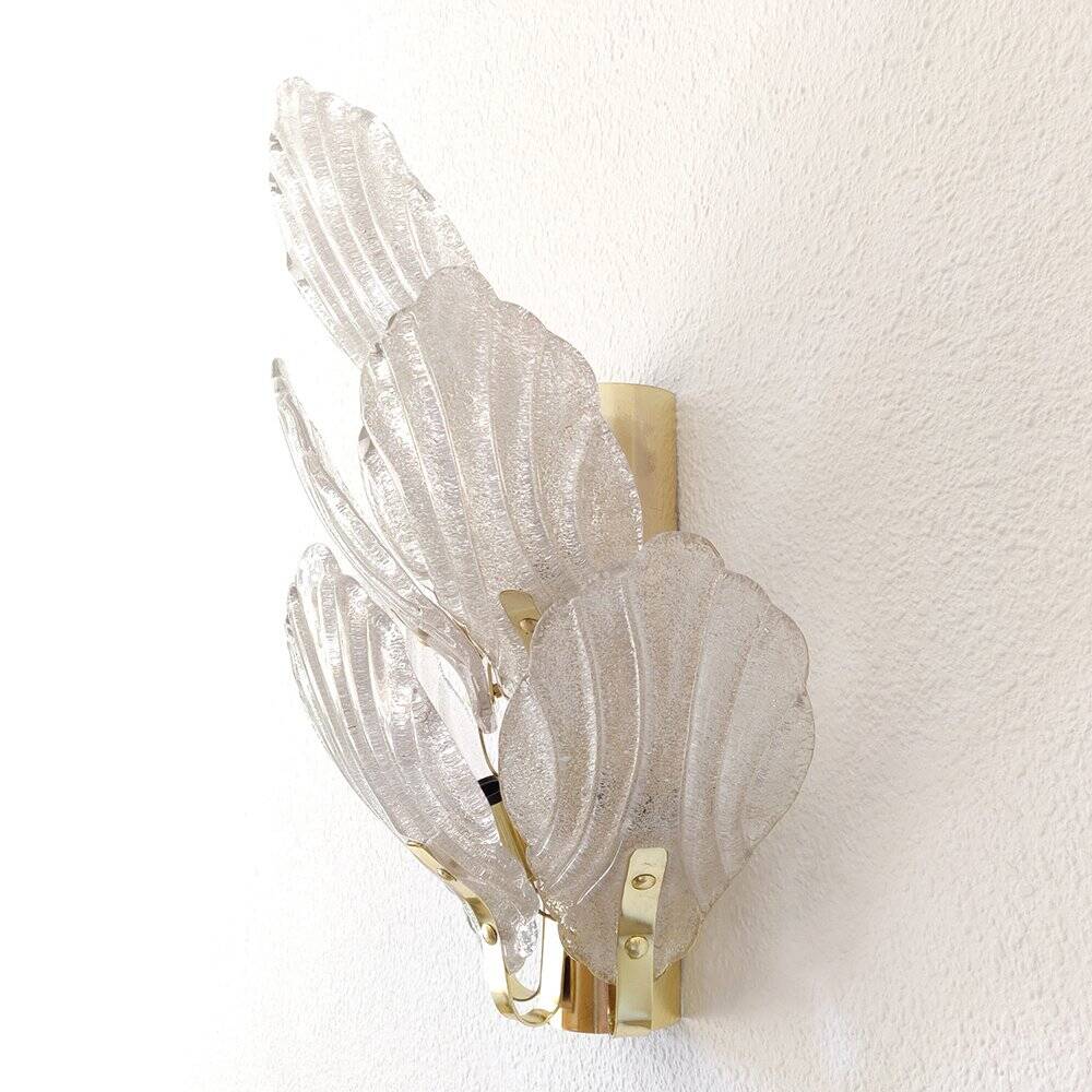 Brass & Murano Sconce, 1960s
