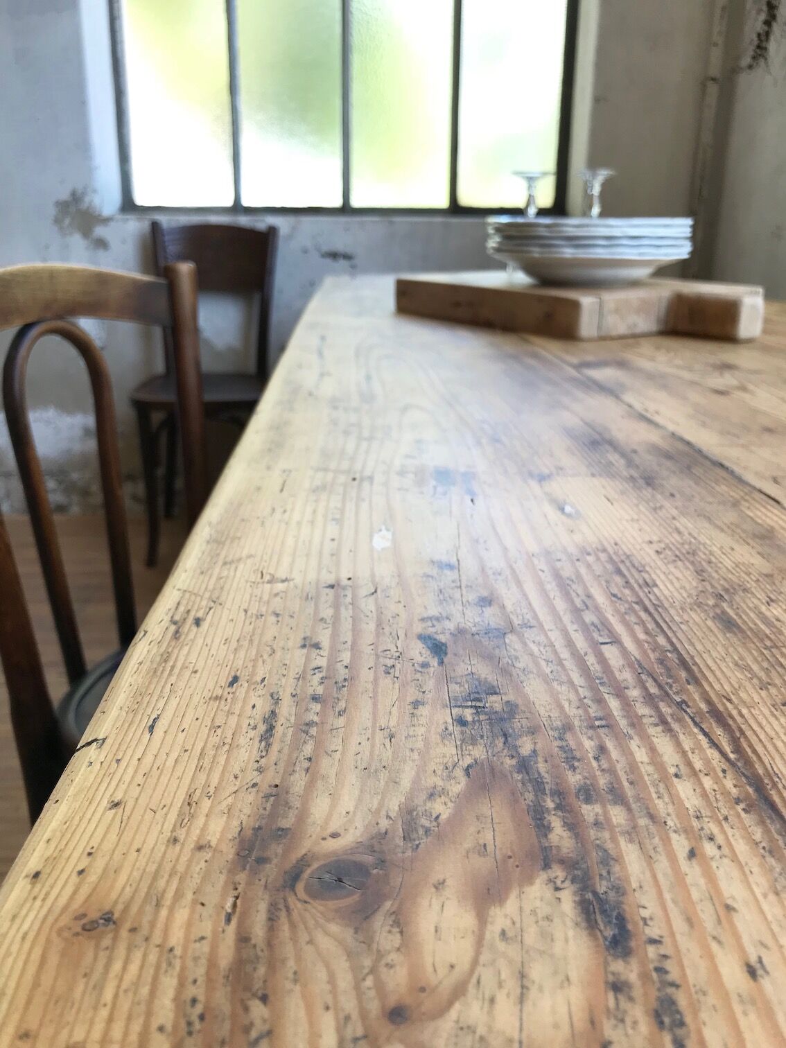 Vintage pine farm table