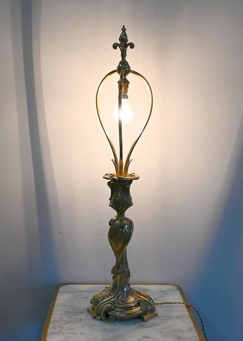 Gilded bronze lamp, Art Nouveau – late nineteenth century