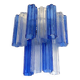 Applique murale contemporaine bicolore bleue "Tronchi" dans le style Venini