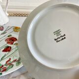 Two English dessert plates with flowers