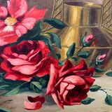 Ancienne peinture de roses