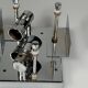 1960s 1970s Wall Sconce by Kinkeldey Lighting Germany in Glass & Chrome