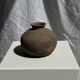 Small round ancient vase in engraved terracotta, Indonesian polychromy H10 D1