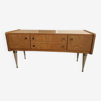 Wood veneer console from the 60s, Scandinavian