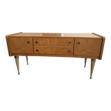 1960s Scandinavian wood veneer console table