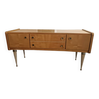 Wood veneer console from the 60s, Scandinavian