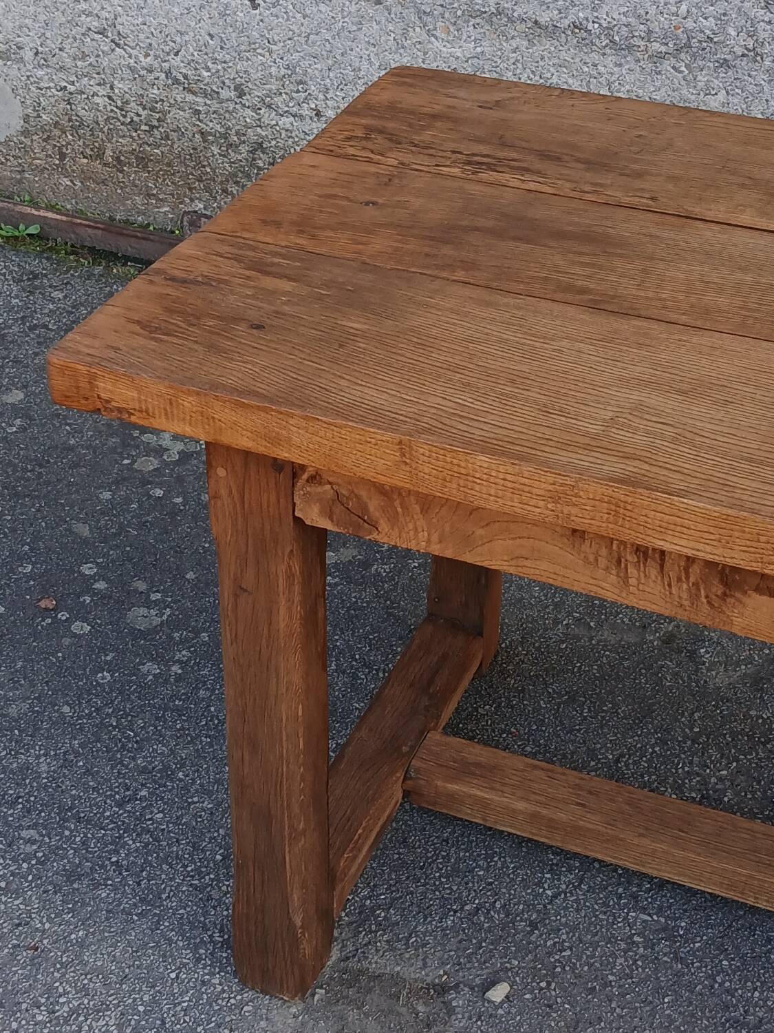 Solid oak farmhouse table