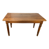 Walnut bistro table, turned legs, beautiful patina.