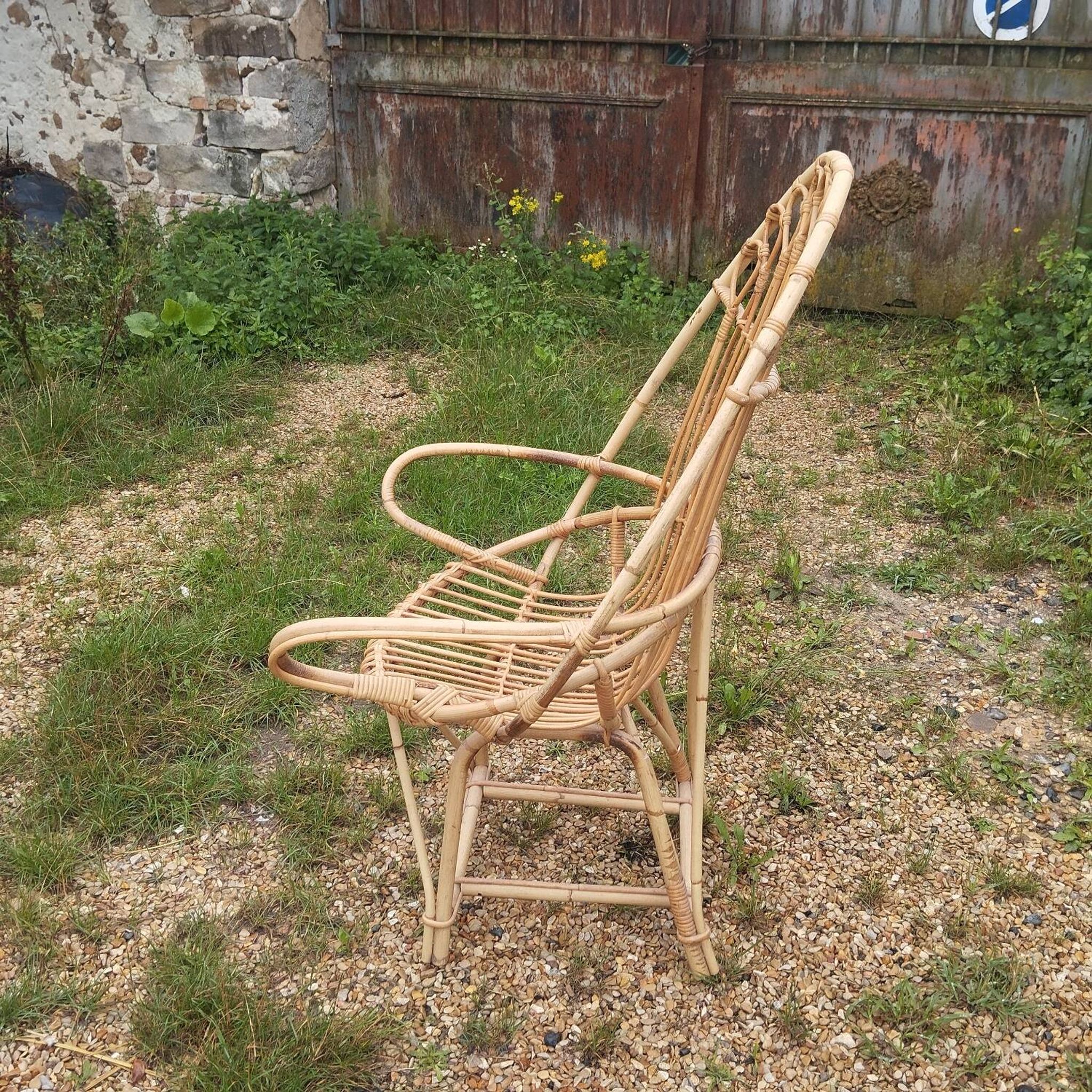 1950s rattan egg chair