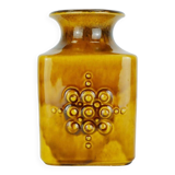 Carsten vase glaçure ambre décor en relief modèle no. 7012-20