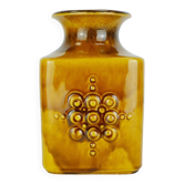 Carstens vase amber glaze relief decor model no. 7012-20