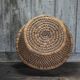 Old wicker basket, straw and bramble, woven basket, countryside.