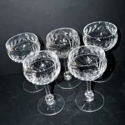 Saint-Louis set of 5 crystal wine glasses model 1930 Metra size 4593