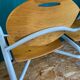 Iron and wood bench for 2 people