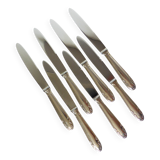 7 silver-plated metal knives, hallmarked 2107106