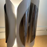 Chrome and bakelite pendant light, Italy, 1970s.