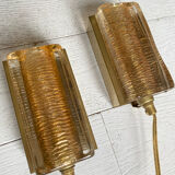 Scandinavian pressed glass wall lights