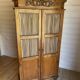 Beautiful antique solid wood wardrobe, country chic / Provençal, carved.