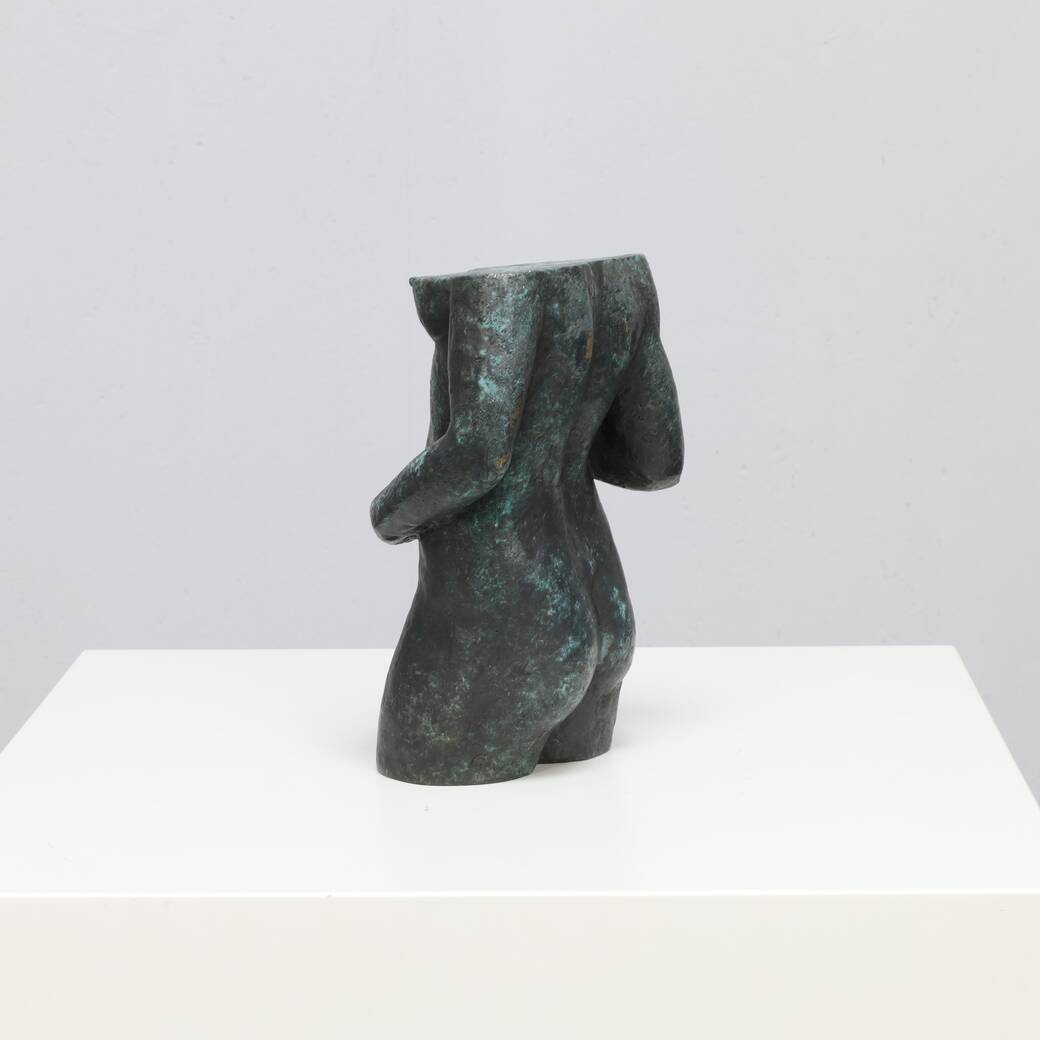 Female Torso Sculpture in Bronze, signed Gerard, edition 2/8