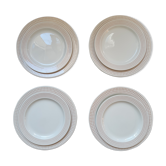 Set of 4 dessert plates and 4 large plates