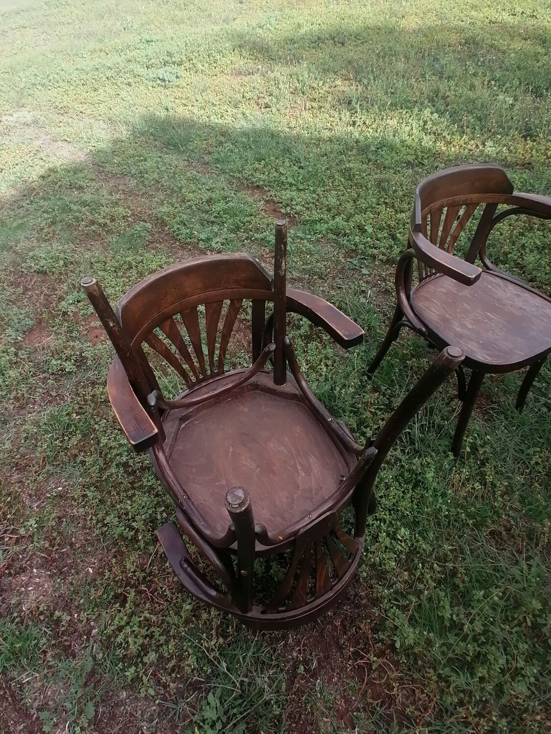 Set of 30 vintage bistro armchairs