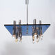Suspension vintage en chrome et verre de Murano